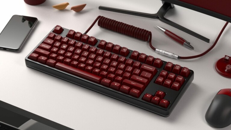 Drop MT3 Garnet Keycap Set boasts a gorgeous deep-red color and an ABS construction