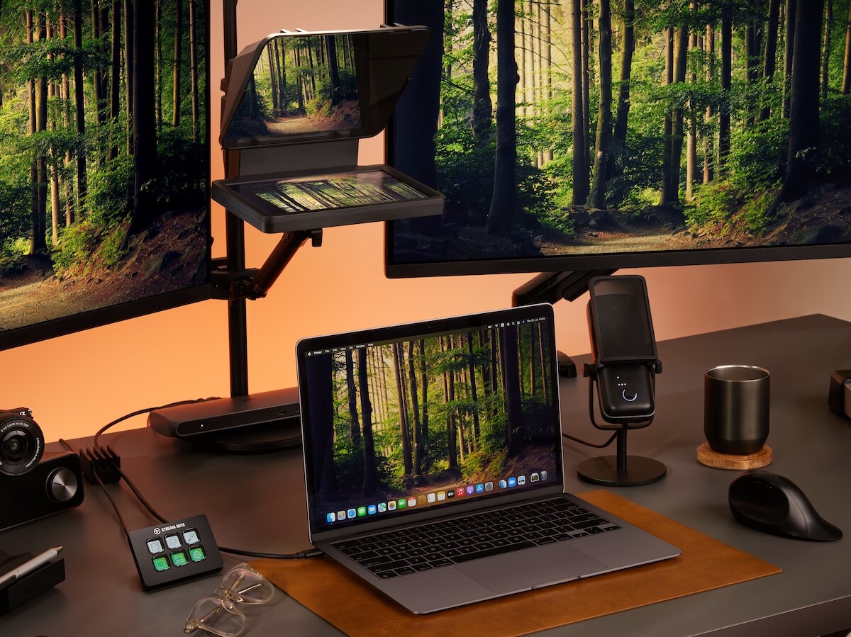 Elgato Prompter attaches to cameras and webcams for true eye contact
