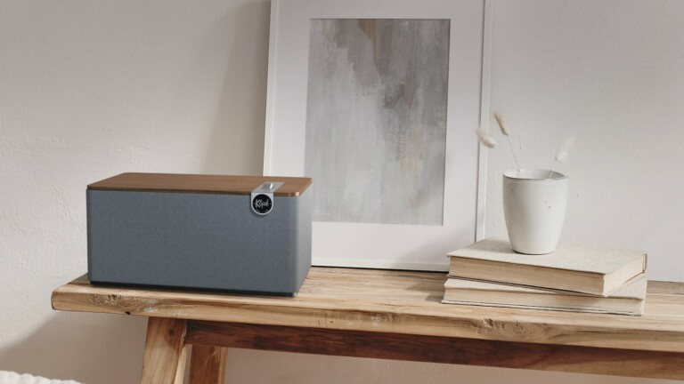 Klipsch The Three Plus luxury Bluetooth speaker fills your space with rich sound