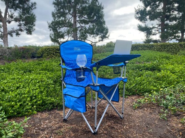 iChair Folding Wine Chair with Adjustable Table takes outdoor chairs to the next level