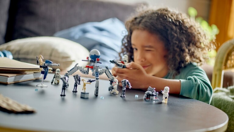 LEGO Star Wars Clone Trooper & Battle Droid Battle Pack is designed for fans ages 7 & up