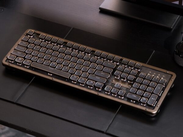 AZIO RC Prestige mechanical keyboard has a vintage style for elegance in any workspace