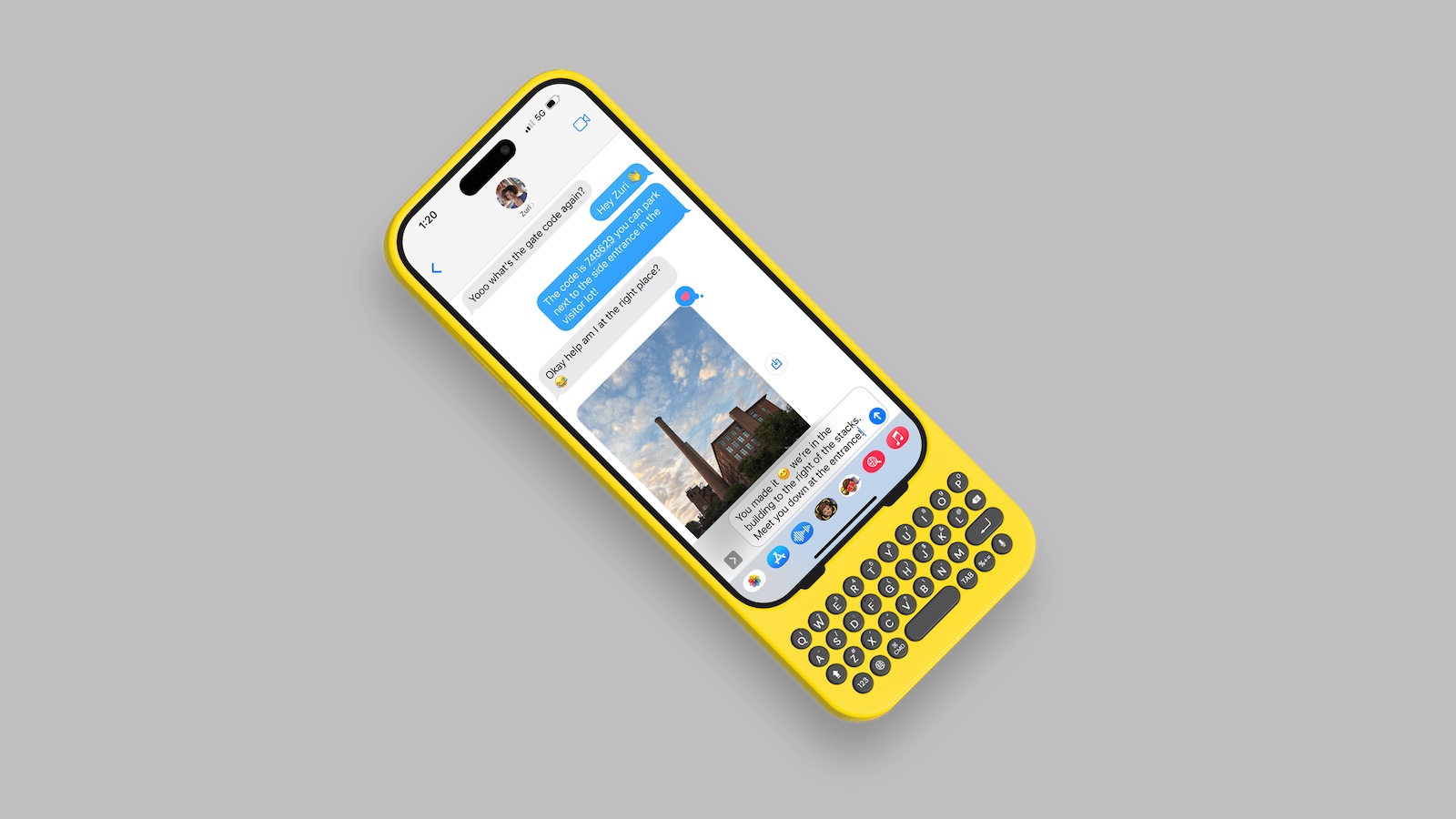 This iPhone keyboard gives you more screen space
