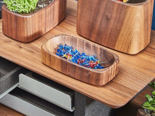 Grovemade Wood Dish is a petite place to store all your little workspace necessities