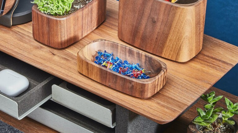 Grovemade Wood Dish is a petite place to store all your little workspace necessities