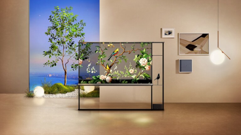 LG Signature OLED T transparent television has a unique design to blend in anywhere