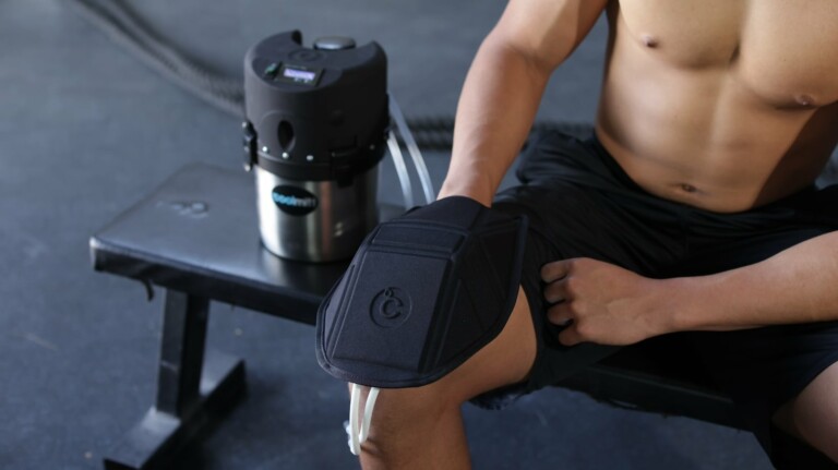 CoolMitt vasocooling device cools your muscles, helping you achieve a new personal best