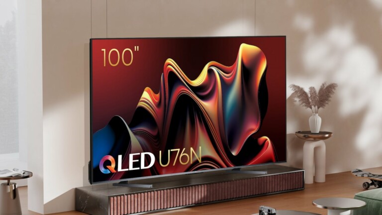 Hisense U76N Series Quantum Dot Google TV has a massive 100″ size and stunning visuals