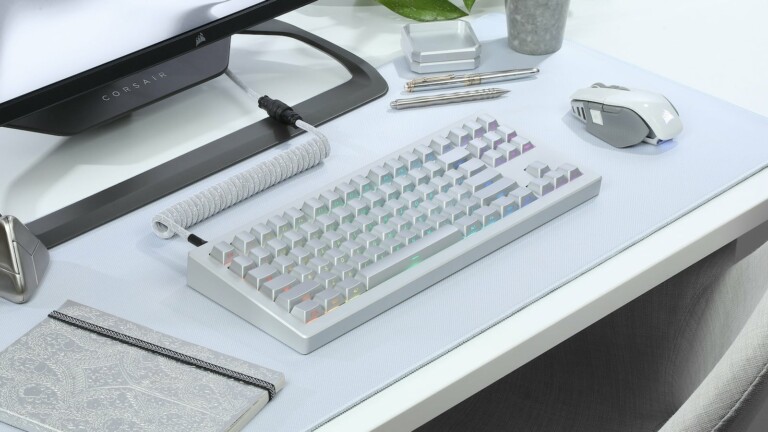 Drop DCL Silver Keycap Set has a silver platter look with its shine-through laser etchings
