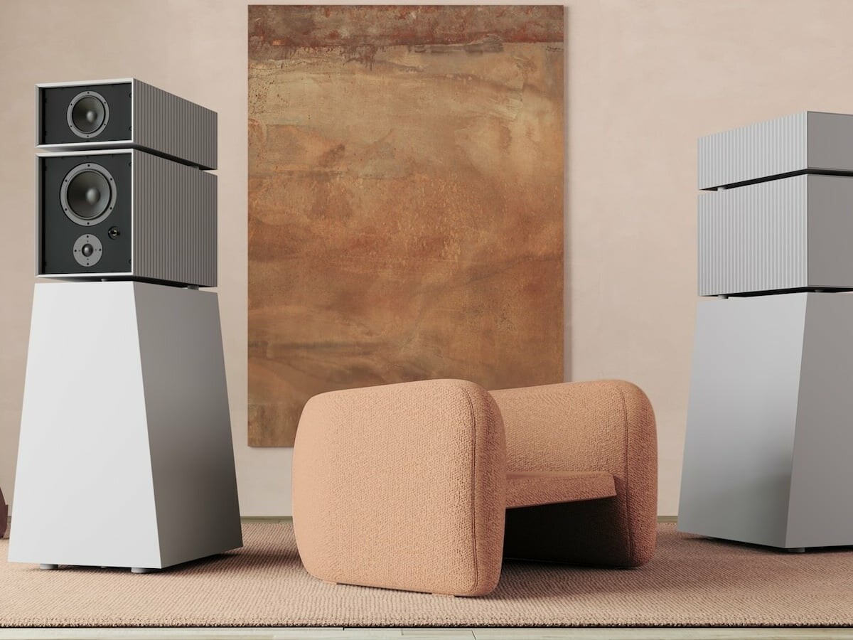 Goldmund Theia architectural wireless speakers allow both wired and wireless connections