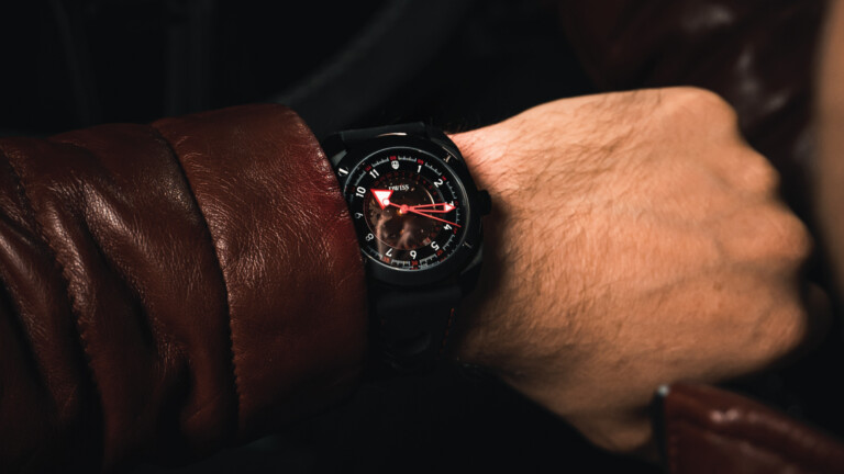 DWISS R2: Automatic Swiss Made Watch has a sapphire hour disc with an iF Design Award Winning design