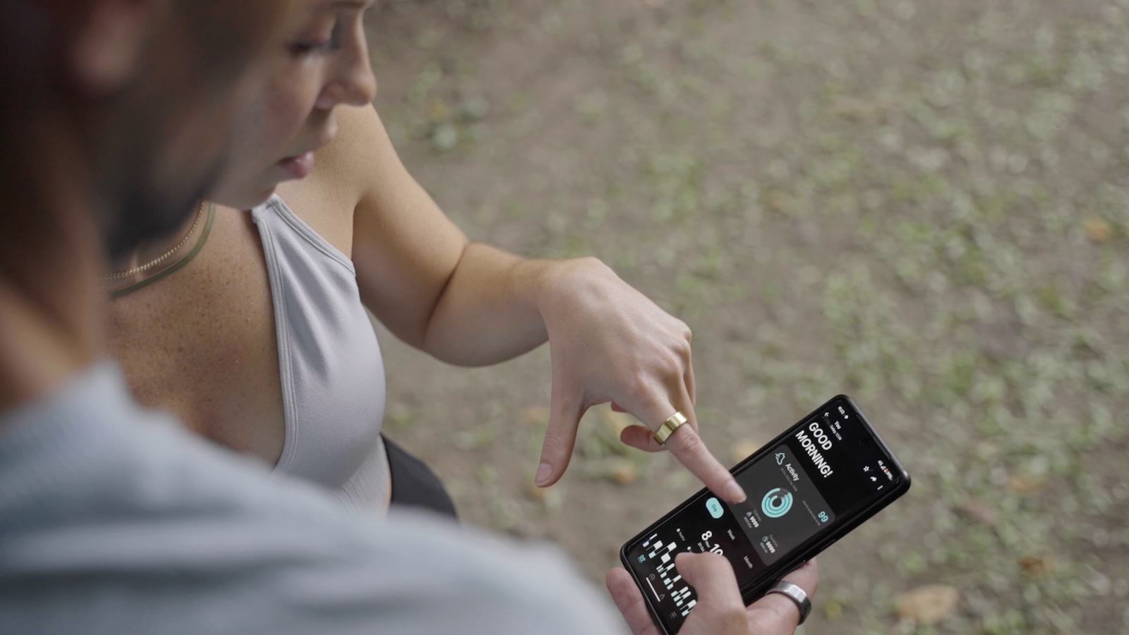 View of This all-in-one health tracking smart ring offers advanced features