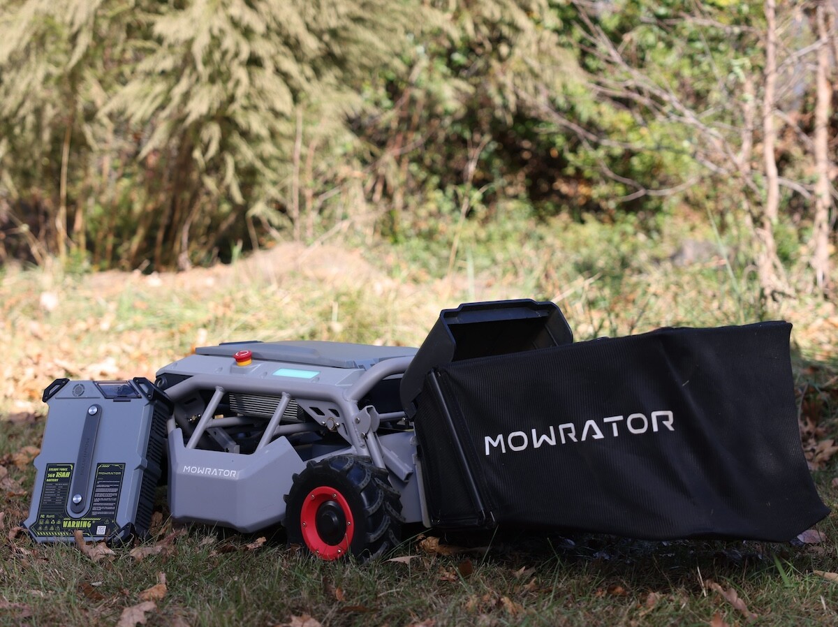 Mowrator S1 Smart Remote Control Slope Vacuum Mower handles tricky slopes like a pro