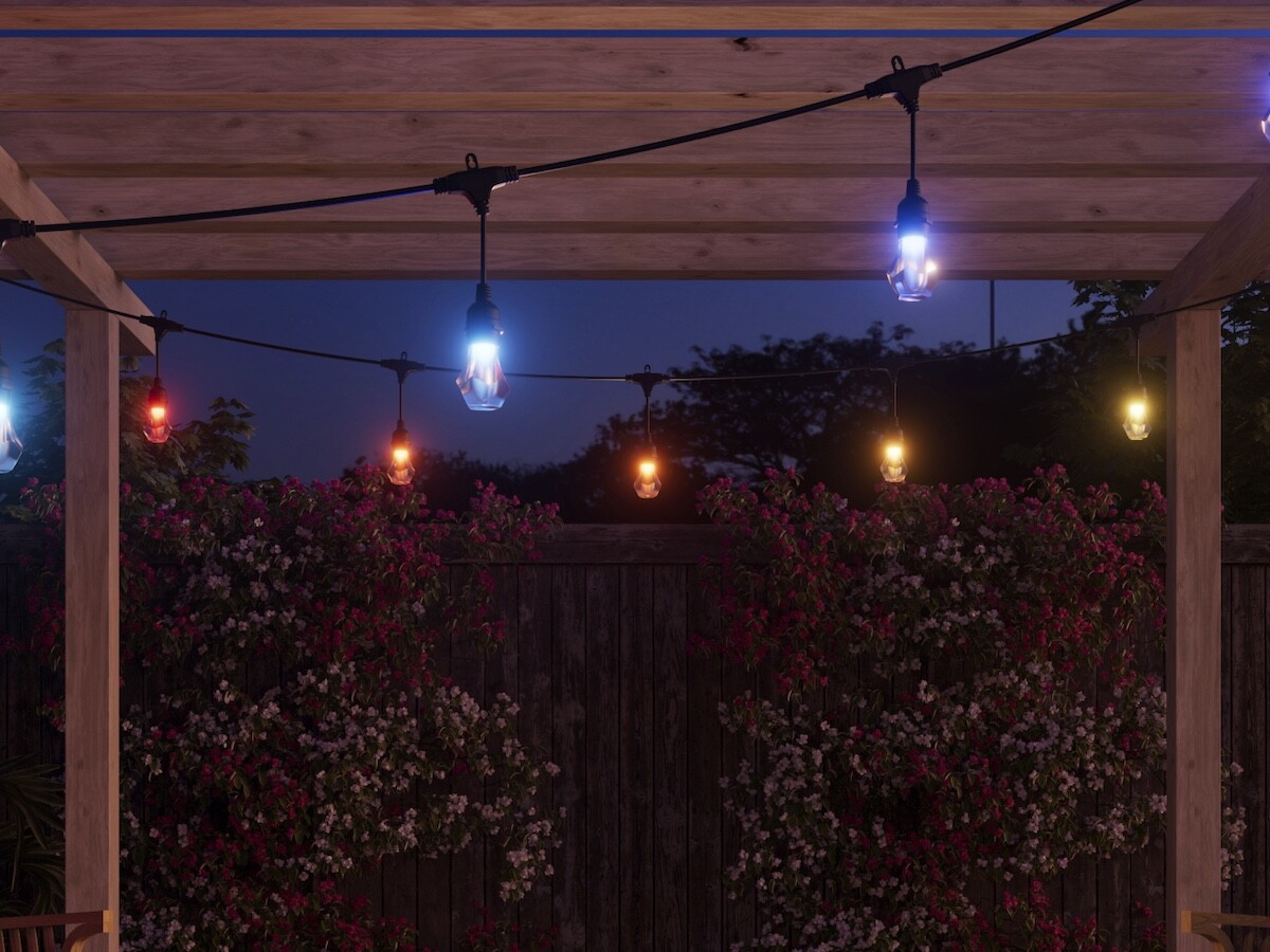 Nanoleaf Matter Smart Multicolor Outdoor String Lights set the mood for backyard parties