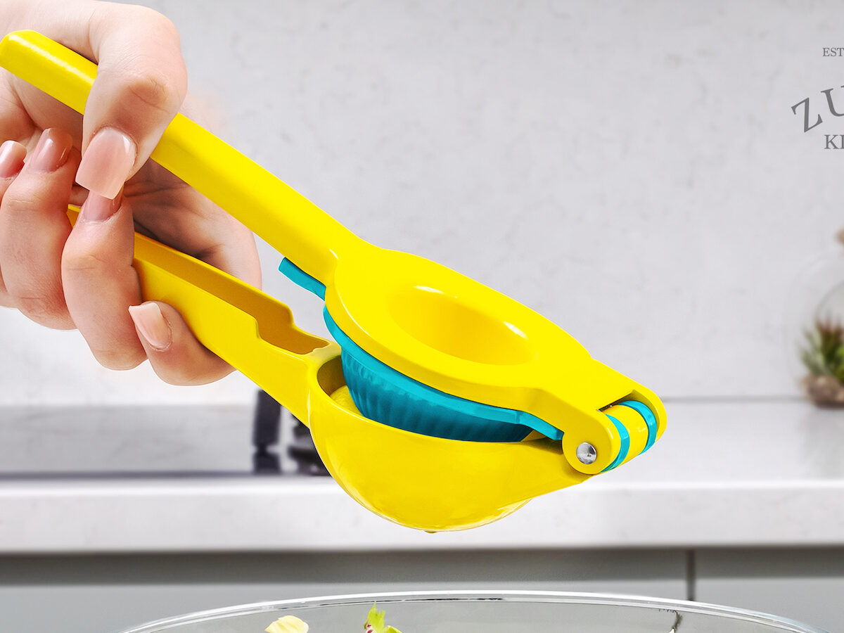 Zulay Kitchen Metal 2-in-1 Lemon Squeezer has a sturdy design for maximum extraction of juice Zulay Kitchen Metal 2-in-1 Lemon Squeezer has a sturdy design for maximum extraction of juice