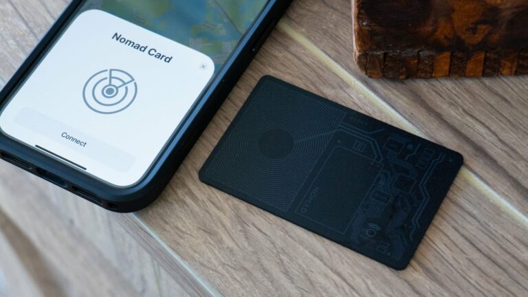 Nomad Goods Tracking Card wallet tracker card will keep your valuables safe and secure