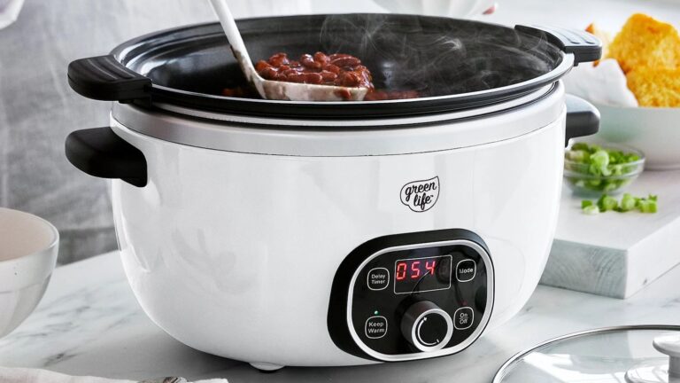 GreenLife Healthy Cook Duo: Nonstick Family-Sized Programmable Slow Cooker on Gadget Flow