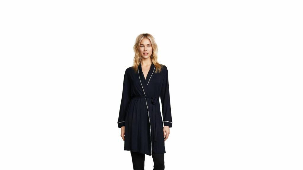 Eberjey Gisele Tuxedo Womans Robe 