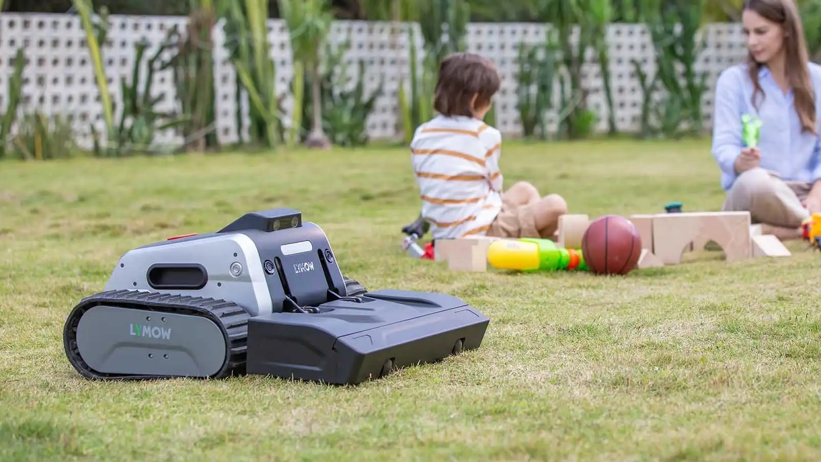 Lymow One is a robotic lawn mower with AI obstacle avoidance