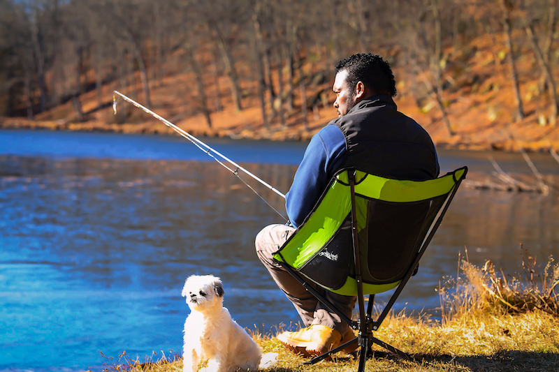 Enjoy fishing comfortably with the TCEK Swivel Portable Camping Chair