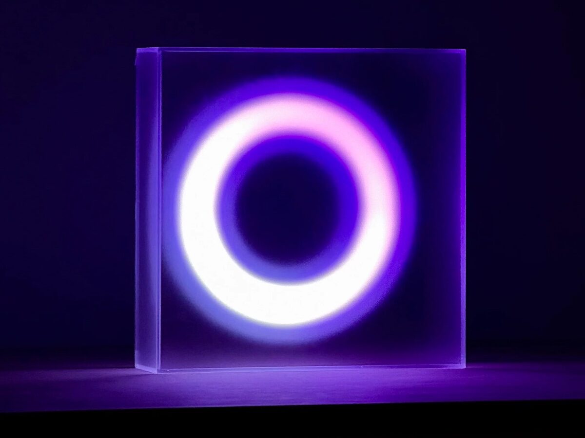 Moonside Halo Lamp with Different Light Settings and Signature Floating Ring Design