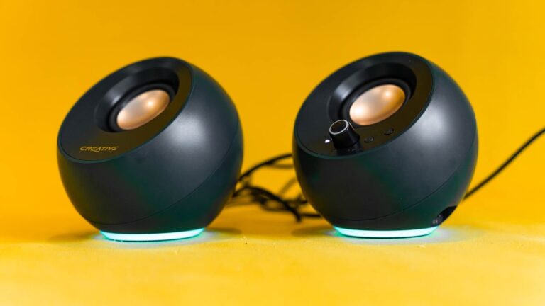 Creative Pebble Pro: Computer Speakers with RGB Lighting, Deep Bass, and Clear Dialog