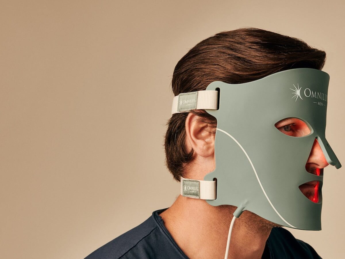 Omnilux Men: Red Light Therapy LED Mask for Men’s Skin Rejuvenation with Quick Results