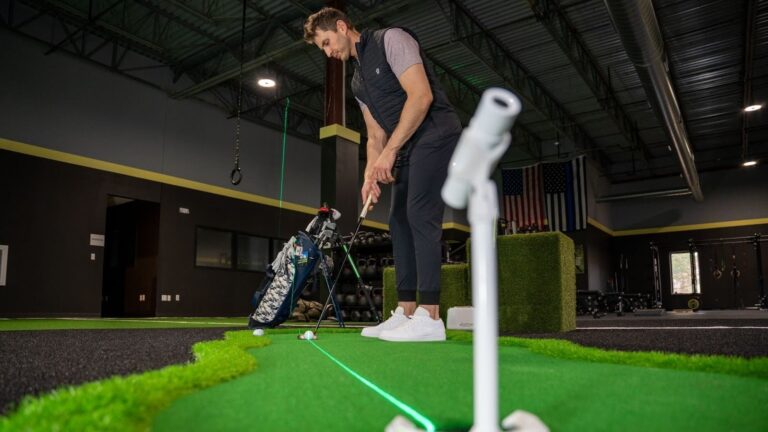 PuttAIM+: Golf Laser Training Device for Indoor and Outdoor Use with Durable Metal Build