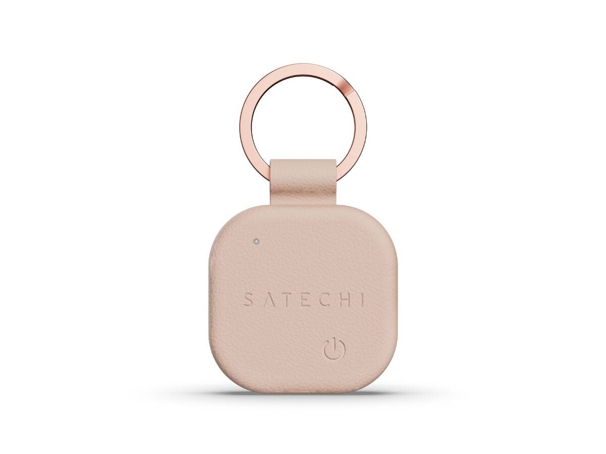 Satechi Vegan Leather FindAll Keychain Tracker with Find My Technology & Wireless Charging
