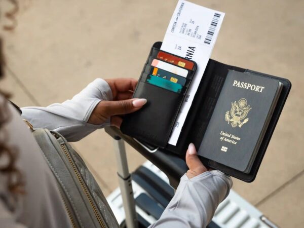 Satechi Vegan Leather FindAll Passport Cover with Find My Technology for Peace of Mind