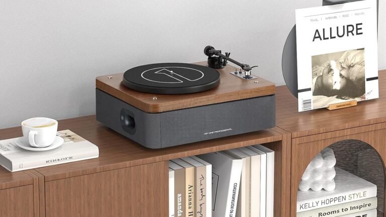 1 by ONE All-in-One Vinyl Record Player with High-Fidelity Sound and Wireless Streaming