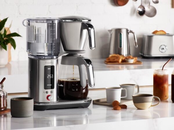 Breville the Luxe Brewer with Glass Carafe Drip Coffee Machine in a Stainless Steel Design