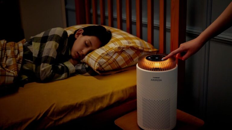 Coway Airmega 50: Compact Cylindrical Air Purifier with 500 Square Feet of Coverage