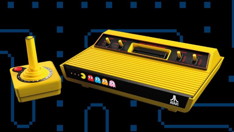 Atari 2600+ PAC-MAN Edition Console & Joystick with the Iconic Design and Retro Games