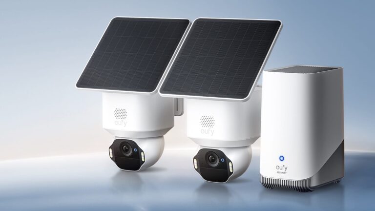 eufy SoloCam E42 2-Cam Kit: AI-Powered Home Security Camera with Built-in Strobe Light
