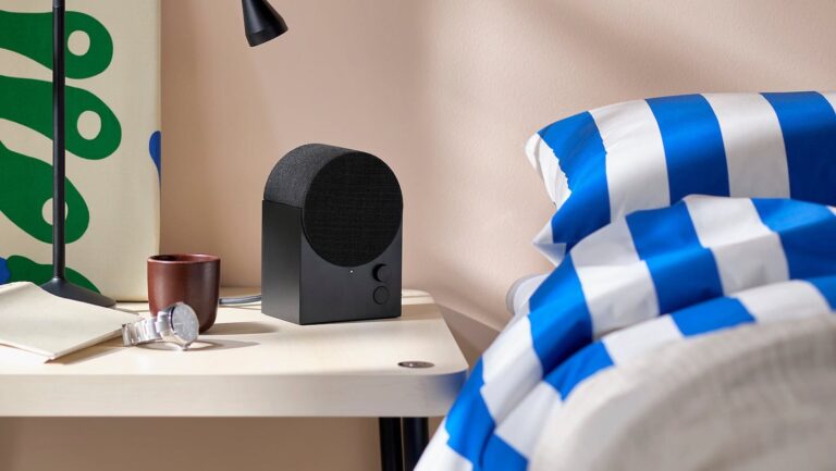 IKEA NATTBAD Bluetooth Speaker with Clear, Powerful Sound in an Old-Radio Design