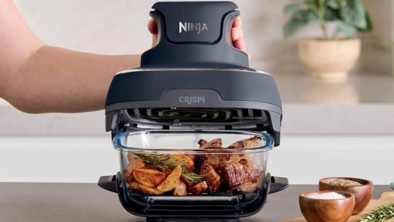 Ninja Crispi: 4-in-1 Portable Glass Air Fryer Cooking System with Easy-Grip Handles