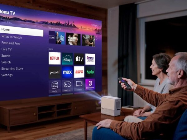 Aurzen Roku TV Smart Projector (D1R Cube)