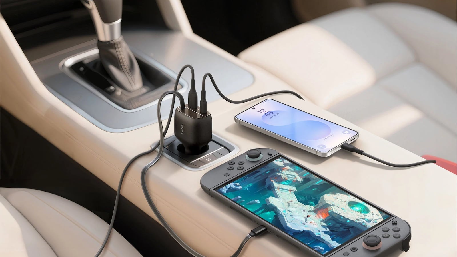 Belkin Boostcharge Retractable Car Charger 75W