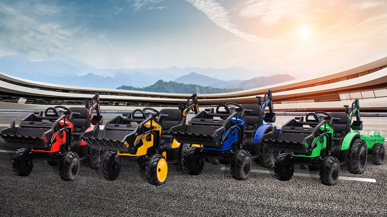 GARVEE P Series Ride-On Toys (Tractor/Bulldozer/Excavator Modes)