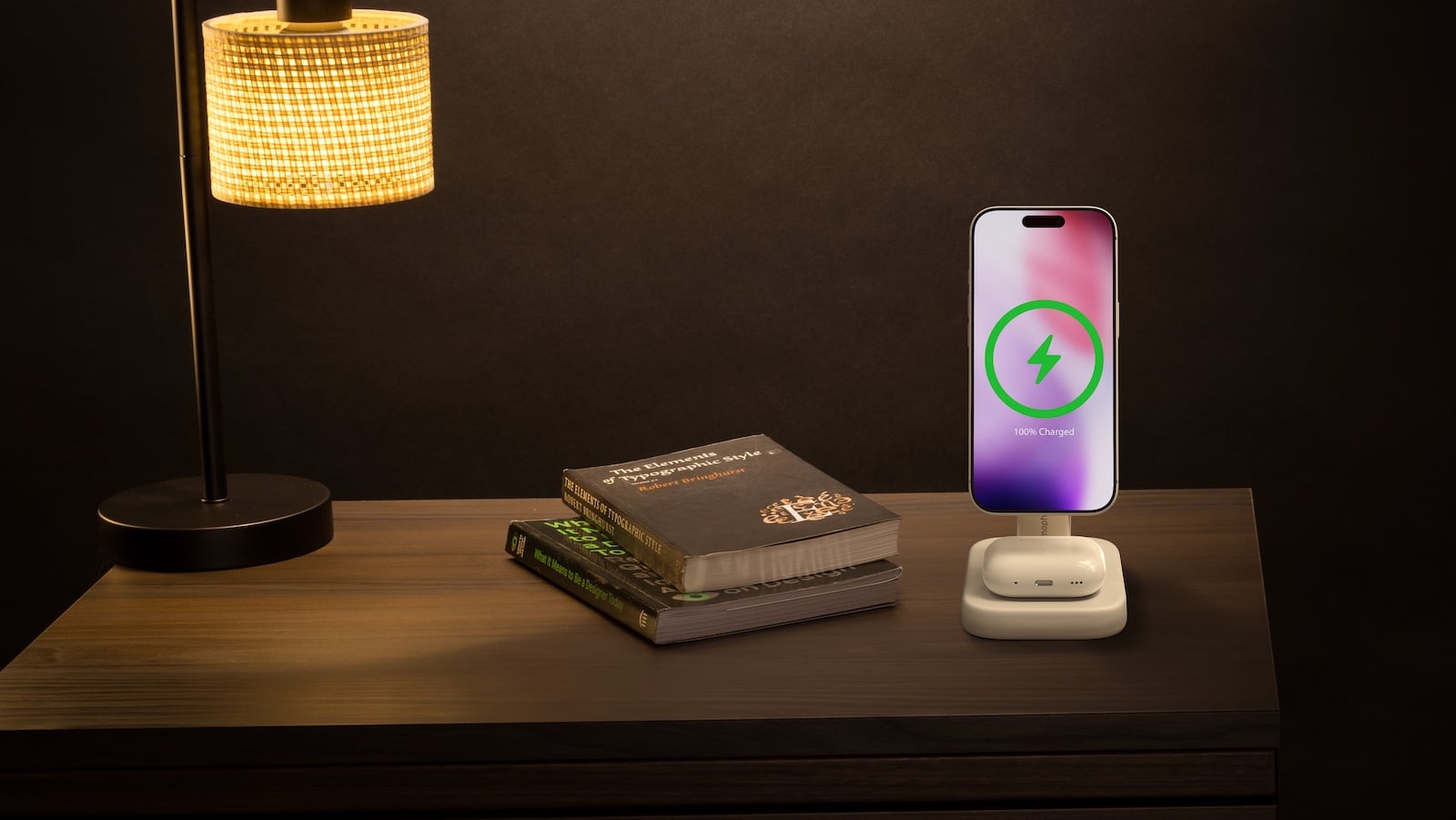 mophie wireless charging stand 2 in 1 for iPhone and AirPods
