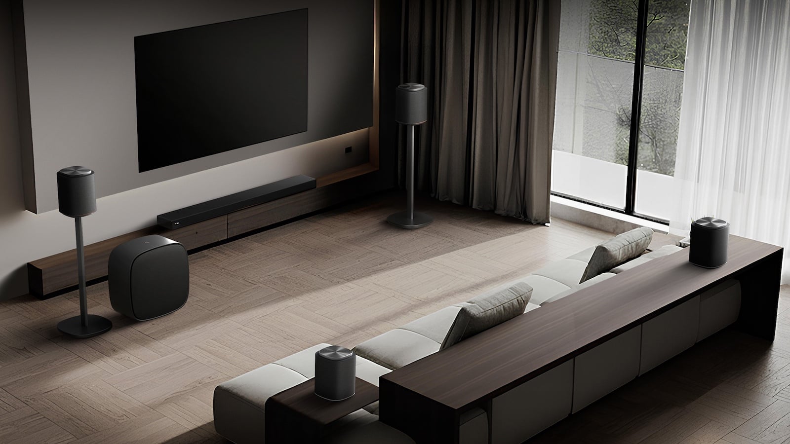 LG Dolby SoundFlex H7 Soundbar and Modular Audio System