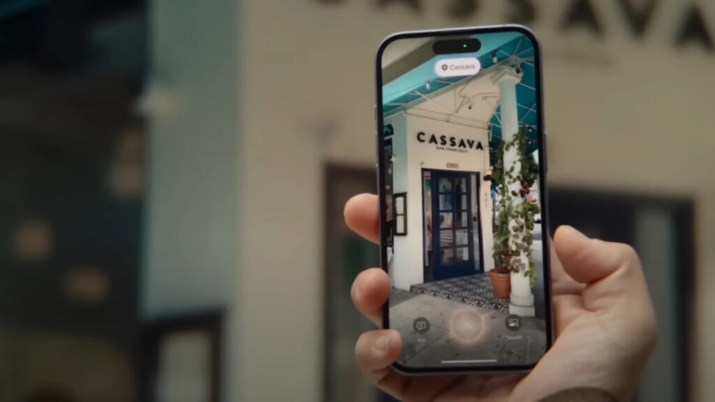 Apple Visual Intelligence on an iPhone