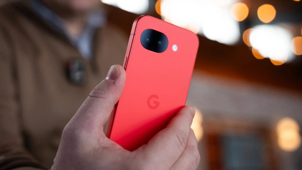 Google Pixel 10a in a person's hand