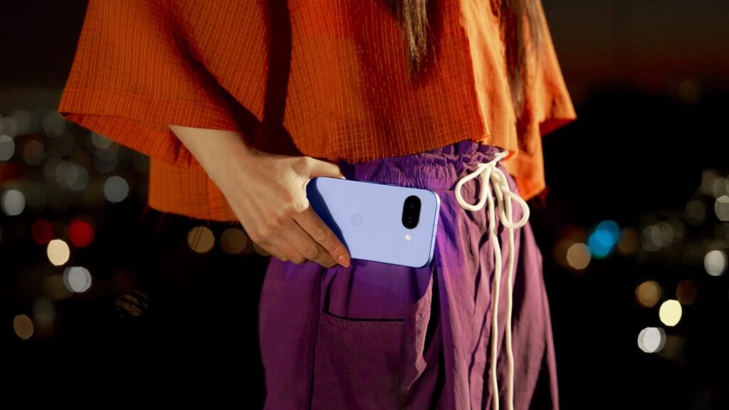 Pixel 9a with Gorilla Glass 3 and IP68 dust and water protection