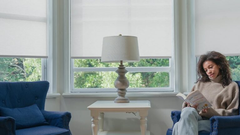 SmartWings Motorized Light Filtering Roller Shades 70% Blackout Safari