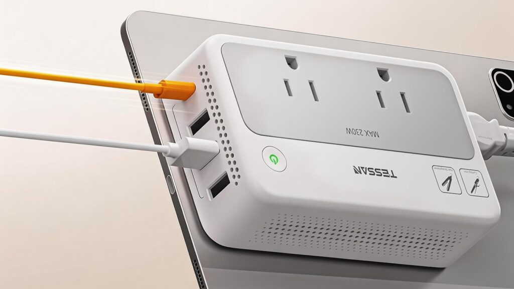 TESSAN 220V to 110V Universal Voltage Converter TC02