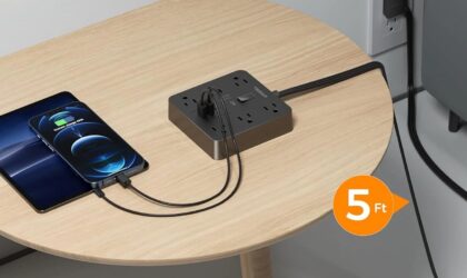 TESSAN Flat Plug Surge Protector Power Strip 01