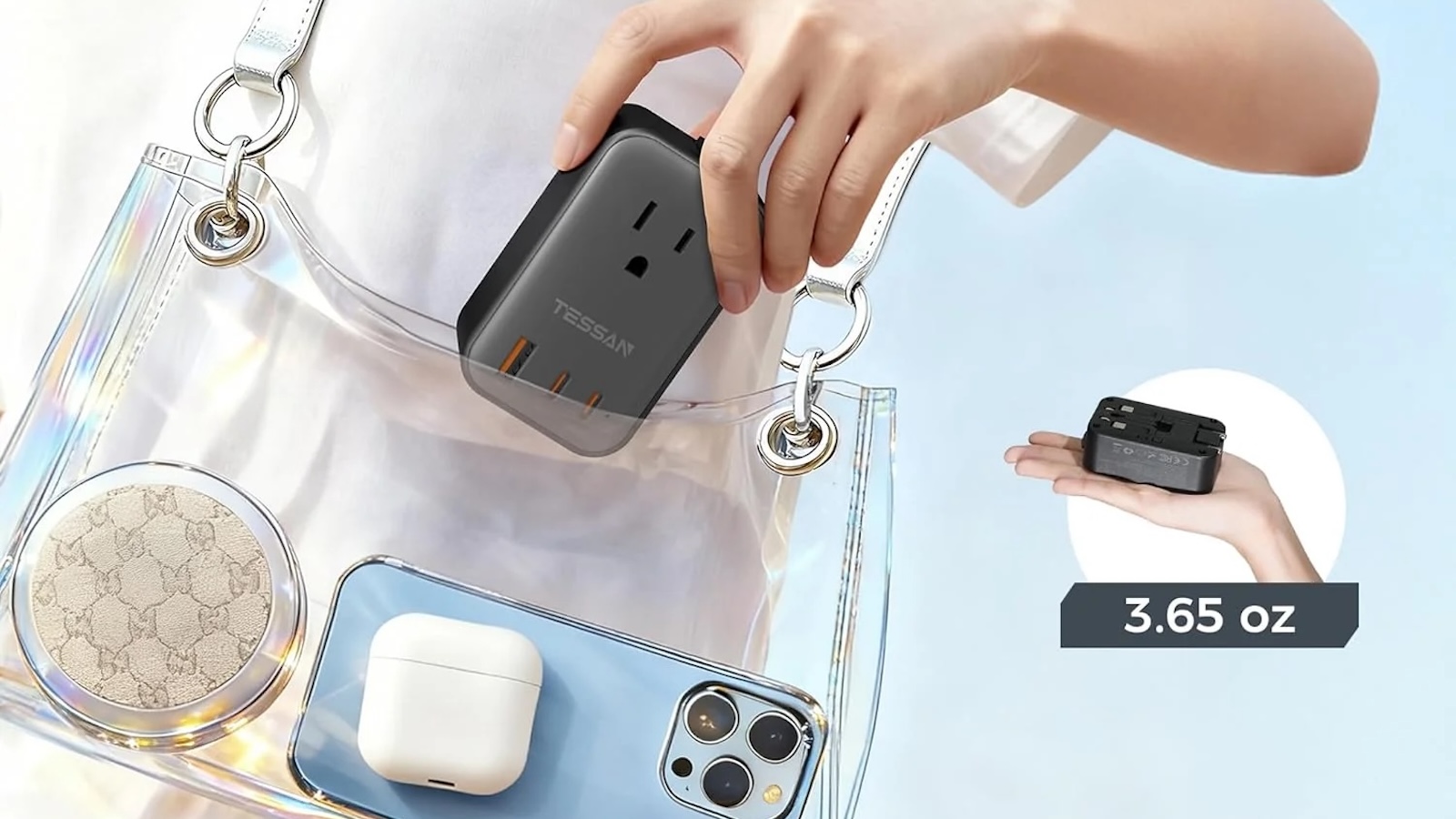 TESSAN Ultra Thin Universal Travel Adapter PD 20W