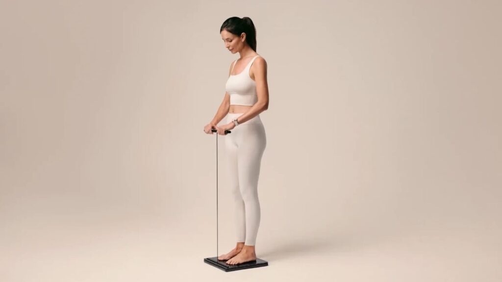 Withings Body Scan 2 with a person standing on it